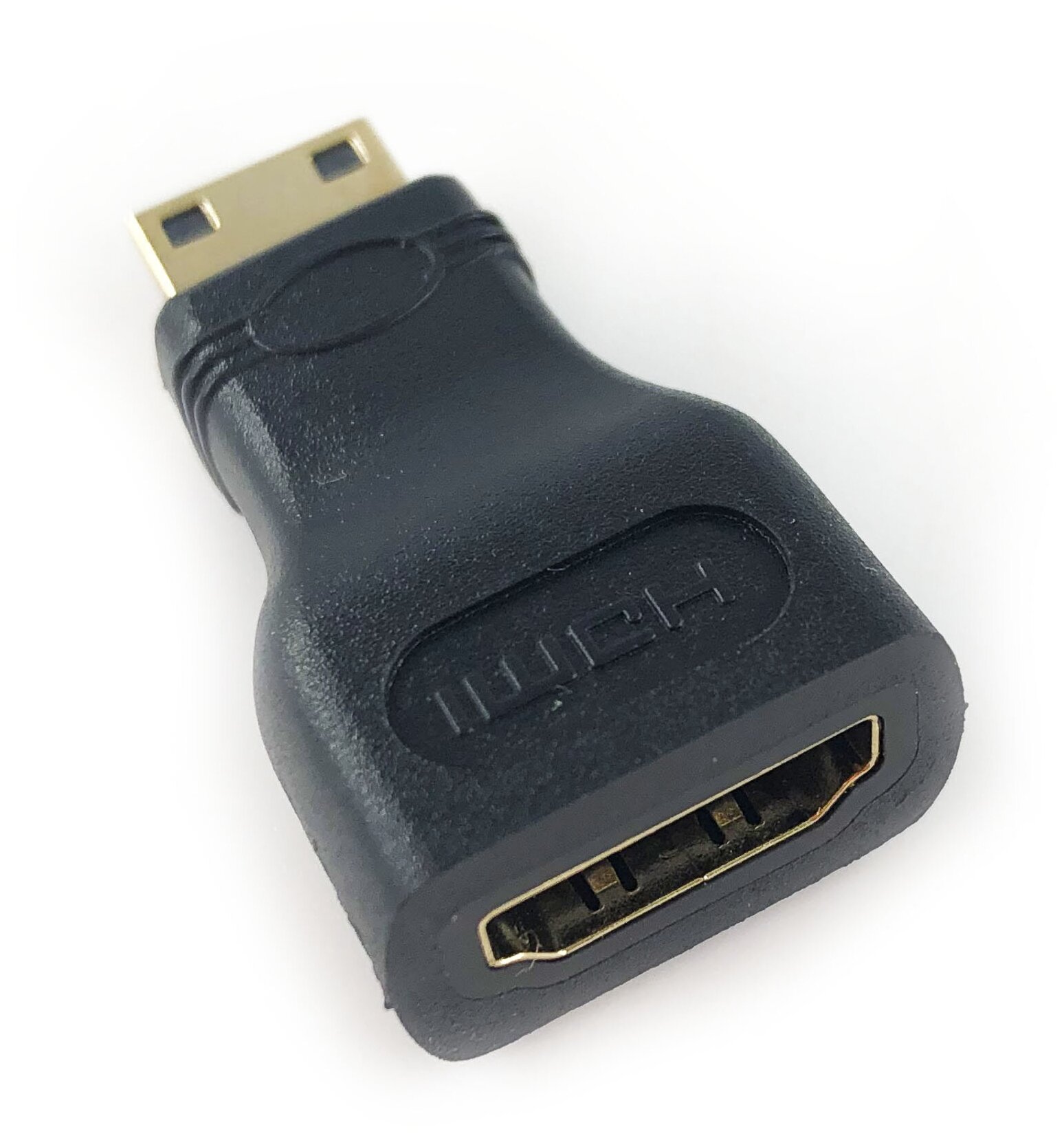 Переход MINI HDMI екер-HDMI гнездо пластик "позолоченный"