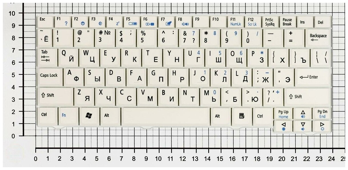 Клавиатура для ноутбука 9J N948200R белая