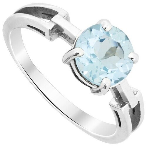 Кольцо Lazurit Online, серебро, 925 проба, топаз, размер 19, голубой серебряное кольцо с голубым топазом натуральный размер 18