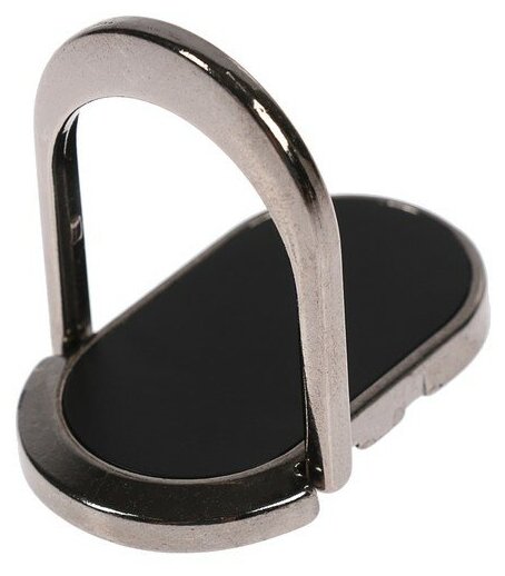 Держатель-подставка с кольцом для телефона LuazON металлическая основа чёрный