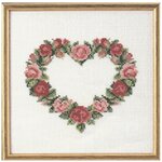 Набор для вышивания Сердце из красных роз - изображение