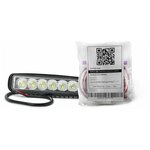 Фара светодиодная дополнительная IMO851938 (AE18RT-6LED-DRL-PC) прямоугольная - дневные ходовые огни (ДХО) 6 диодов, рассеиваемый свет, крепление в комплекте производится для сельскохозяйственной техники, грузовых автомобилей, квадроциклов, коммерческого - изображение