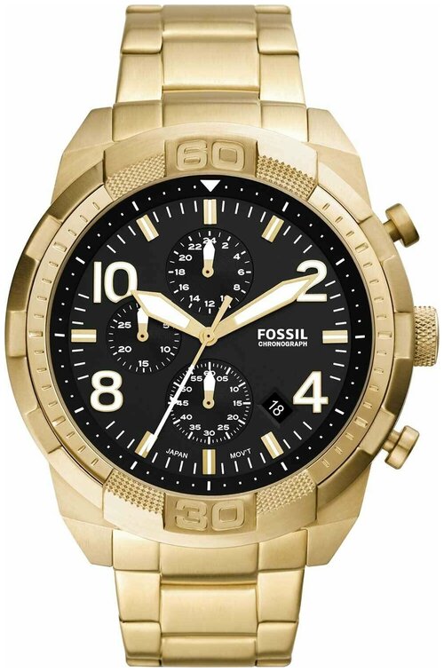 Наручные часы FOSSIL Bronson, черный, золотой