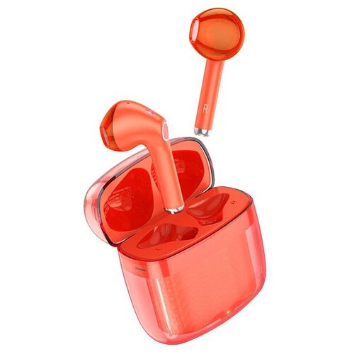Наушники внутриканальные HOCO EW15 Clear пластик bluetooth 51 индикатор цвет красный 181800₽