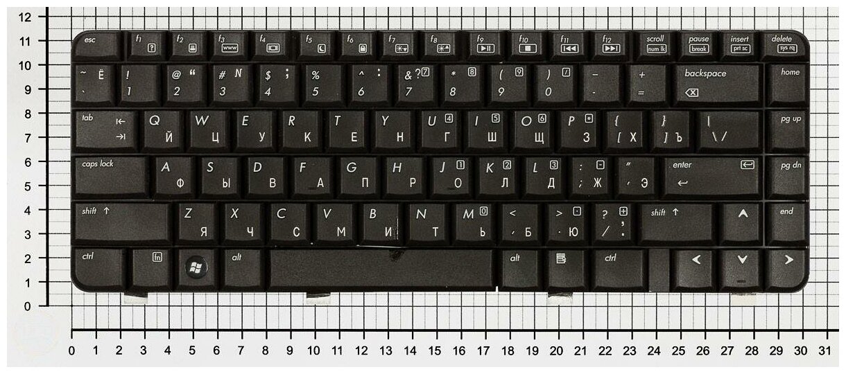 Клавиатура для ноутбука HP Pavilion dv2702xx черная