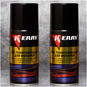 Фото Лак для тонировки фар автомобиля (черный) KERRY 210 мл / тонировочный лак фонарей комплект из 2 шт KR-963.1(2)