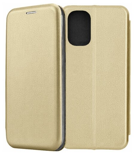 Чехол-книжка Fashion Case для Xiaomi Redmi Note 10 / Note 10S золотой