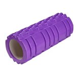Ролик массажный для йоги и фитнеса (спортивный массажный валик), диаметр 14см, ширина 45см, фиолетовый цвет, ЭВА+ПВХ - изображение