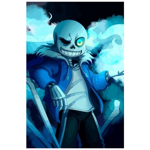 Картина по номерам на холсте игра Undertale - 6767 В 60x40 картина по номерам на холсте игра undertale 9473 г 60x40