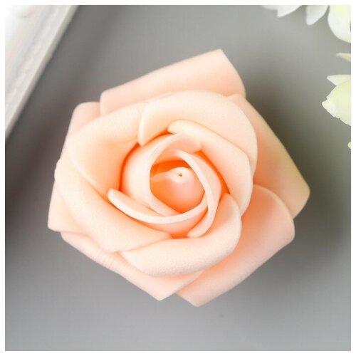 Розочка из фоамирана абрикосовая d-4 см В упаковке 20 1208₽