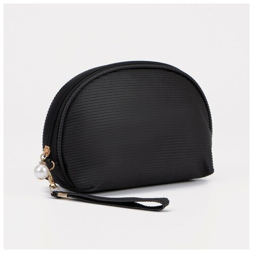 фото Косметичка на молнии, цвет чёрный silver top
