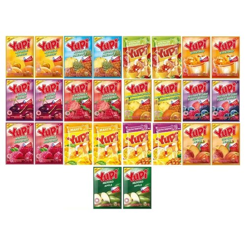 фото Набор растворимых напитков yupi 13 вкусов по 2 шт. / 26 шт. по 15 гр.