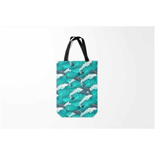 фото Сумка-шоппер / 31х42 см / морские жители / дельфины и киты burnettie