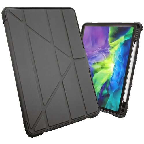 Противоударный защитный чехол BUMPER FOLIO Flip Case для iPad Air 4-10.9 (2020)/iPad Air 5-10.9 (2022)/iPad Pro 11 (2018/2020/2021/2022) для ipad air 5 чехол 2022 ipad air 4 чехол 2020 ipad air 5th 4го поколения чехол 10 9 дюйма умный магнитный легкий тонкий чехол