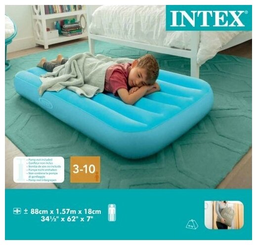 Матрас надувной, детский, 88 х 157 х 18 см, от 3-10 лет, цвета микс, 66803NP INTEX INTEX 134483 . - фотография № 9