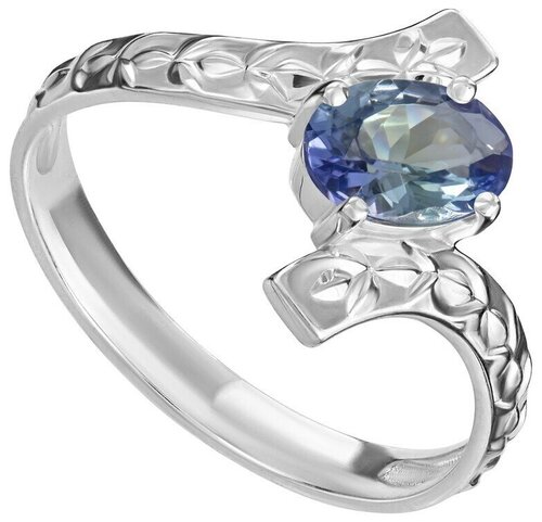Кольцо Lazurit Online, серебро, 925 проба, танзанит, размер 17, синий