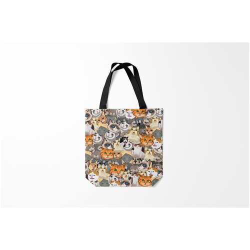 фото Сумка-шоппер / 40х40 см / мемы / кот мем all cats memes burnettie