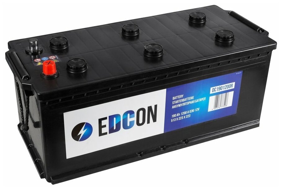 EDCON DC1901200R DC1901200R_аккумуляторная батарея! 190Ah 1200А + справа 513x223x223 B03\ 1шт