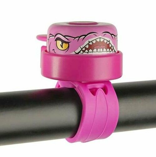 Звонок велосипедный - Crazy Safety - Pink Dragon детский на самокат беговел