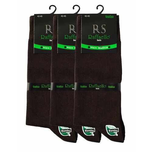 фото Носки raffaello socks, 3 пары, размер 42-45, коричневый