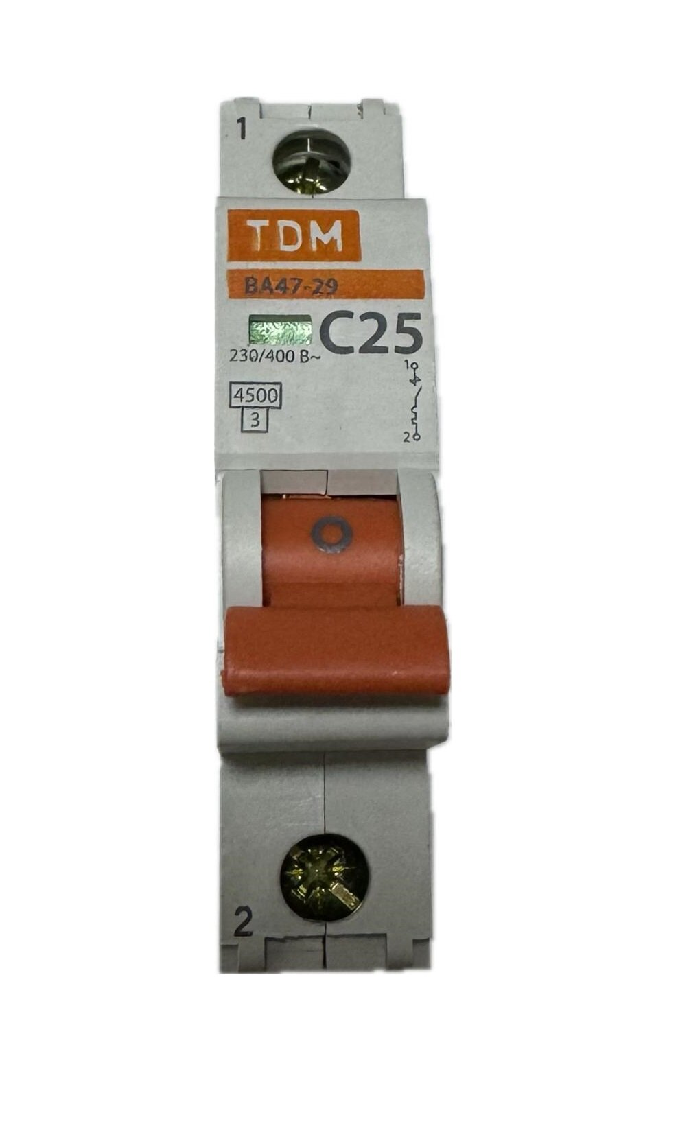 Автоматический выключатель TDM Electric ВА47-29 1Р-25А, 4,5кА, C, 220В