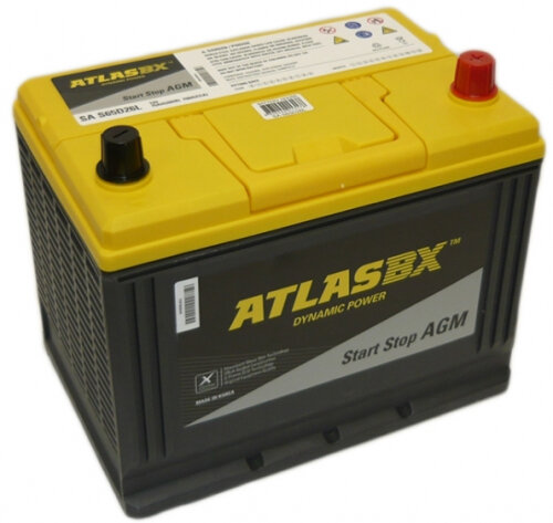 Аккумулятор ATLAS AGM AX S65D26L 260x172x220 обратная полярность 75 Ач