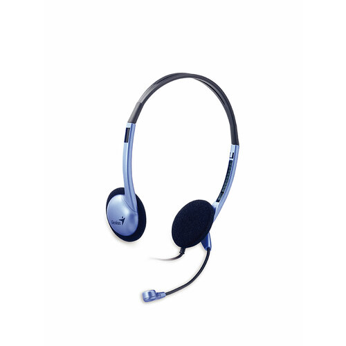 Гарнитура Genius HS-02 - 2 миниджека регулятор громкости синий цвет 78800₽
