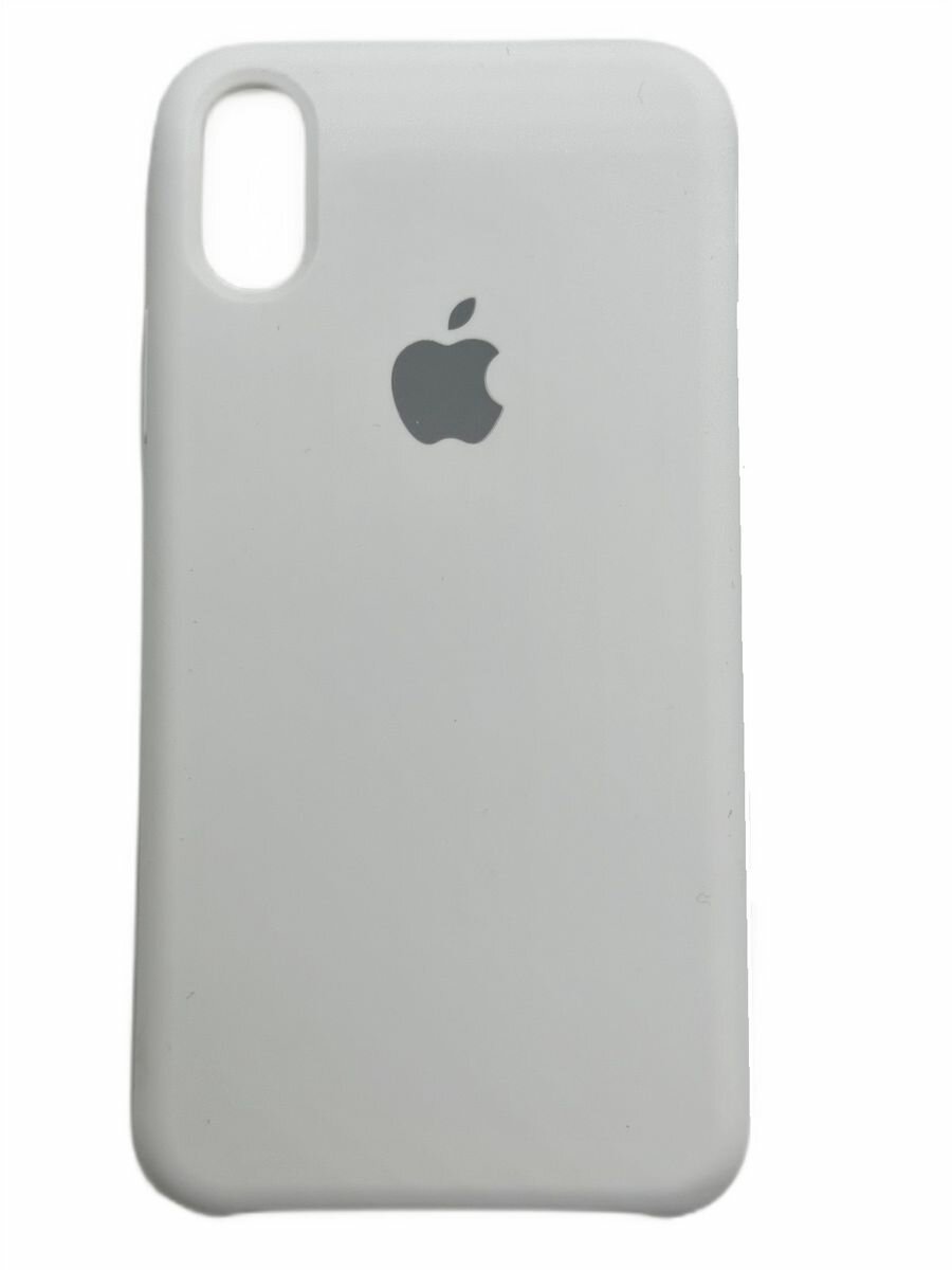 Силиконовый чехол для iPhone Xs/X белый