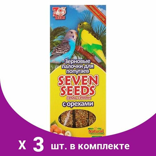 Палочки Seven Seeds для попугаев, орехи, 3 шт, 90 г (3 набор)