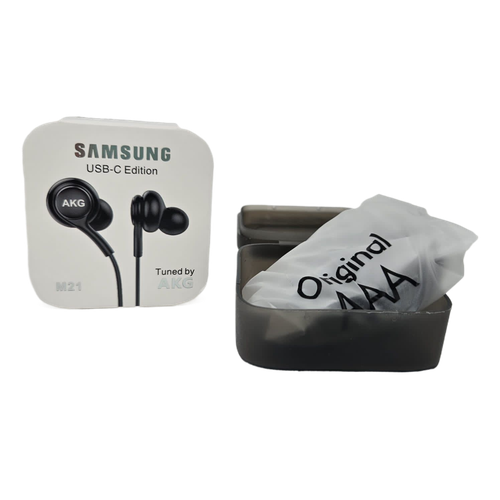 Гарнитура наушники Samsung (в чехле) Type-C чёрные