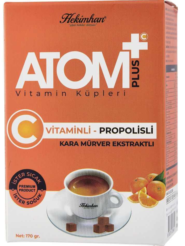 Турецкий прессованный чай "Hekimhan" АТОМ+ с витамином С