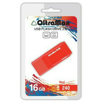 USB Flash накопитель OltraMax 16Gb OltraMax 240 Red (OM-16GB-240-Red)