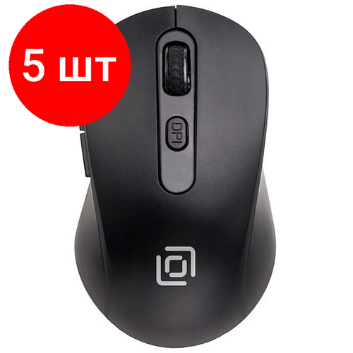 Комплект 5 штук Мышь компьютерная Oklick 677MW черный оптическая 1600dpi6but WLS 1520859 613500₽