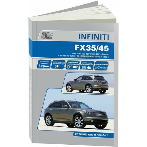 "Infiniti FX35 / 45. Модели S50 выпуска с 2003 года выпуска с бензиновыми двигателями. Руководство по эксплуатации, устройство, техническое обслуживание и ремонт"