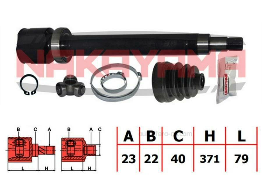 NAKAYAMA NJ7854NY NJ7854NY ШРУС внутр. к-кт FORD FOCUS C-MAX, FOCUS II (DA_, DB_) 03- (23x22x449.5x40)