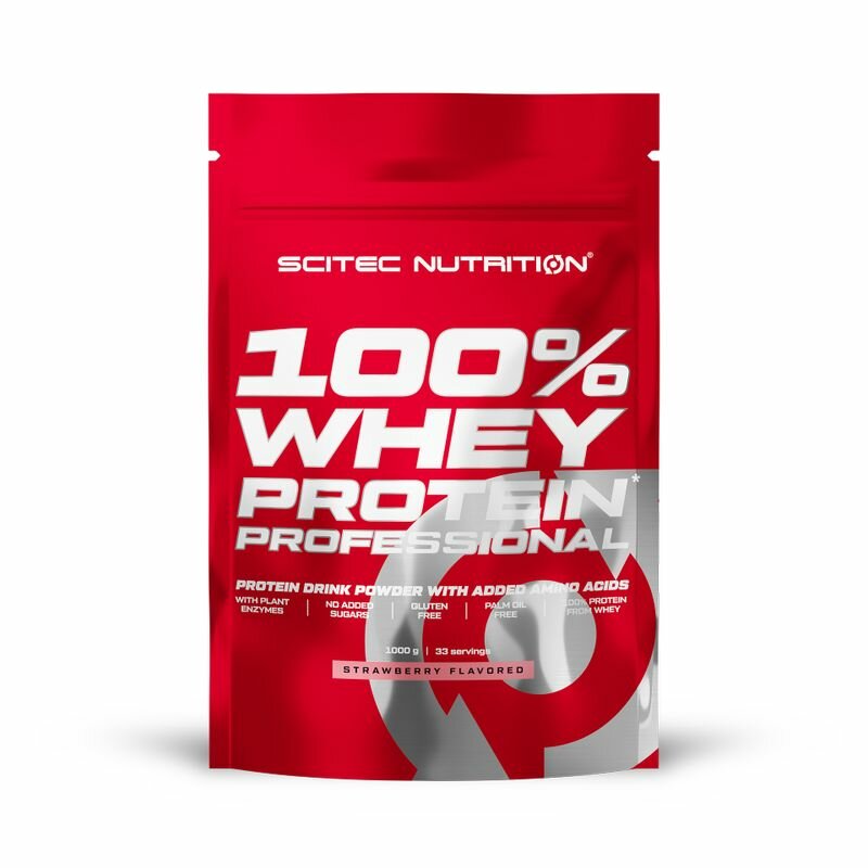 Scitec Nutrition. Протеин. Whey Protein Professional клубника 500 гр.