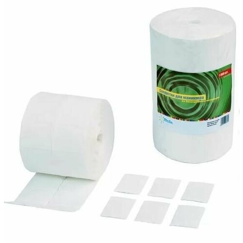 white line салфетки маникюрные для искусственных покрытий 240 шт белый White Line Салфетки безворсовые ролл, 1000 шт (5*5 см)