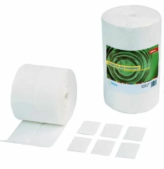 White Line Салфетки безворсовые ролл, 1000 шт (5*5 см)