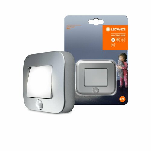 Ночник светильник с сенсором Ledvance Osram NIGHTLUX Hall Серый 3000К 02 Вт 14 Лм 1855₽
