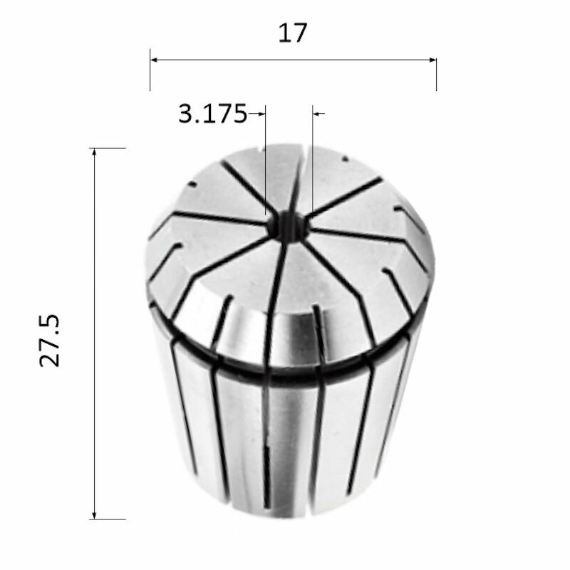 Цанга ER16-3.175, 3.175 мм (биение 0,008)