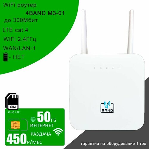Wi-Fi роутер M3-01 (OLAX AX-6) + сим какрта с интернетом и раздачей 50ГБ за 450р/мес сим карта c интернетом и раздачей по россии 50 гб за 450р мес