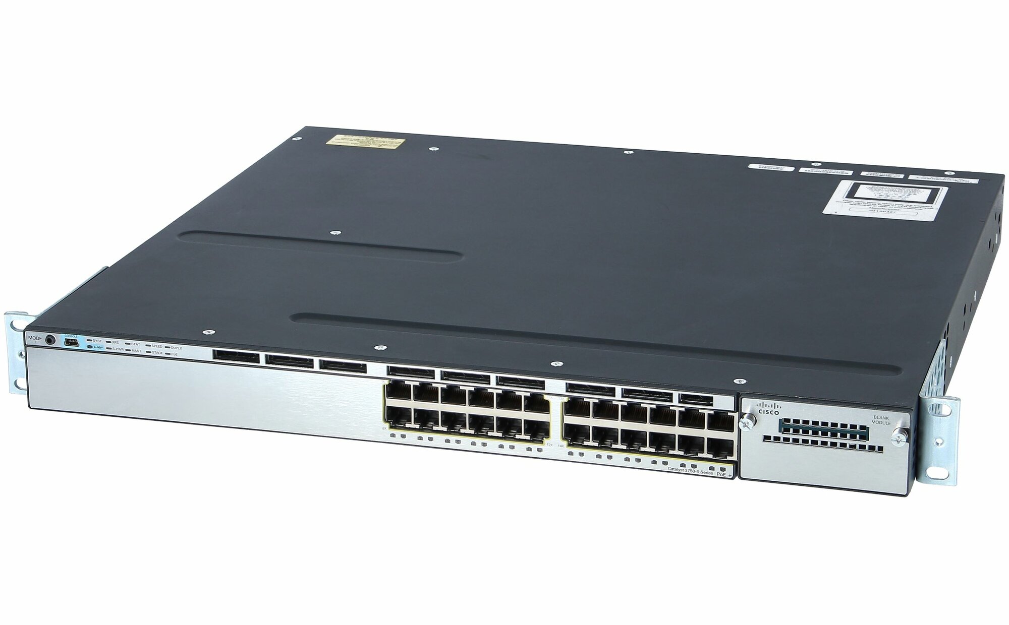 Коммутатор CISCO WS-C3750X-24T-L 24хRJ-45 StackWise Plus/9 1000 мбит/с