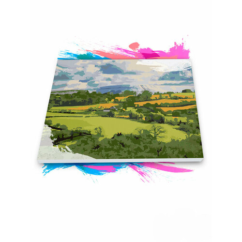 Картина по номерам на холсте Пейзаж Уэльса, 90 х 120 см картина по номерам на холсте пейзаж с психеей и юпитером пауль бриль 90 х 120 см