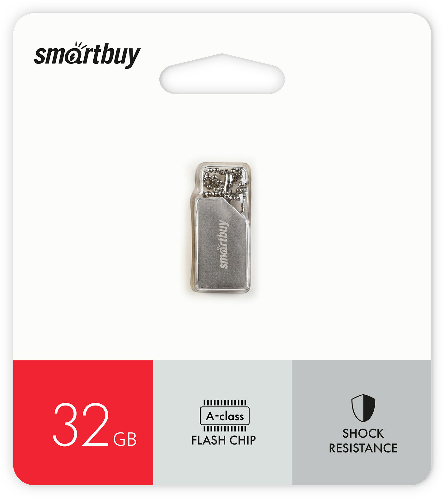 Флеш-накопитель USB 2.0 Smartbuy 32GB MU30 Metal (SB032GBMU30) серый металлик