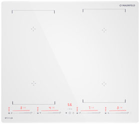 Индукционная варочная панель с объединением зон Bridge Induction и Booster MAUNFELD CVI604SBEXWH Inverter