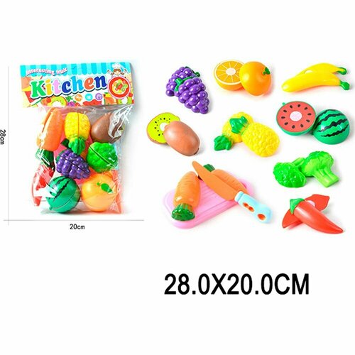 Набор продуктов на липучках Овощи и Фрукты C125 TONGDE овощи на липучках игрушечные игрушки для девочек