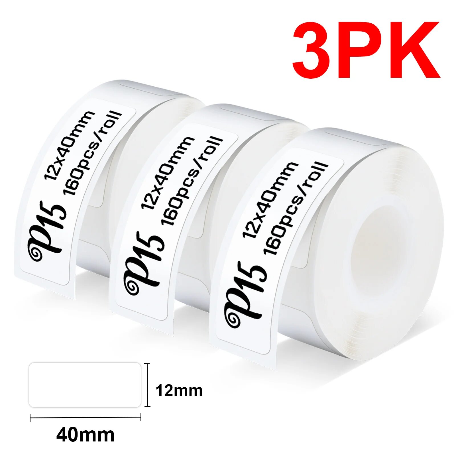 Термопринтер для этикеток P15, 3PK White 1240