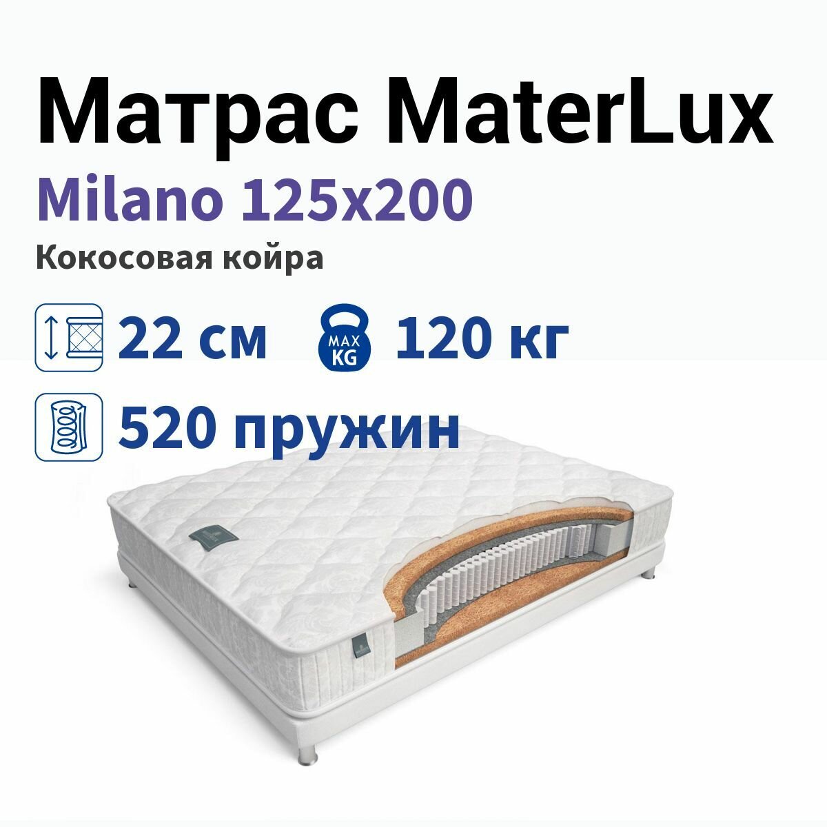 Матрас Materlux Milano 125х200