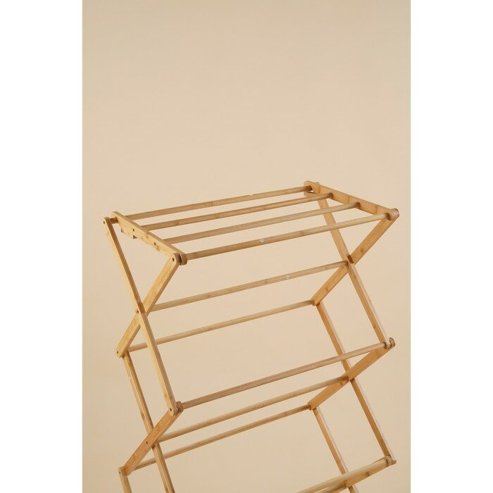 Картинки Сушилка для белья SL Home «Альберо», напольная, складная, бамбук, 63,5×36,5×106,5 см