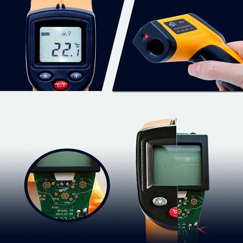 Цифровой лазерный термометр пирометр Benetech GM-320C — фото 1